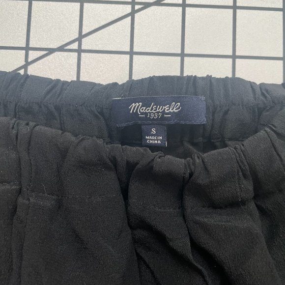 Black Madewell Silk Island Midi Skirt - SZ Small - Picture 3 of 4